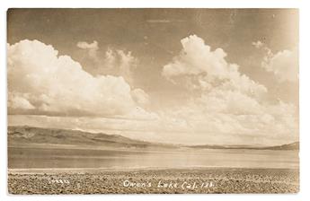 (CALIFORNIA--INYO COUNTY.) Forbes Studio. Photo postcard of Owens Lake before its disappearance, with the photographer's business card